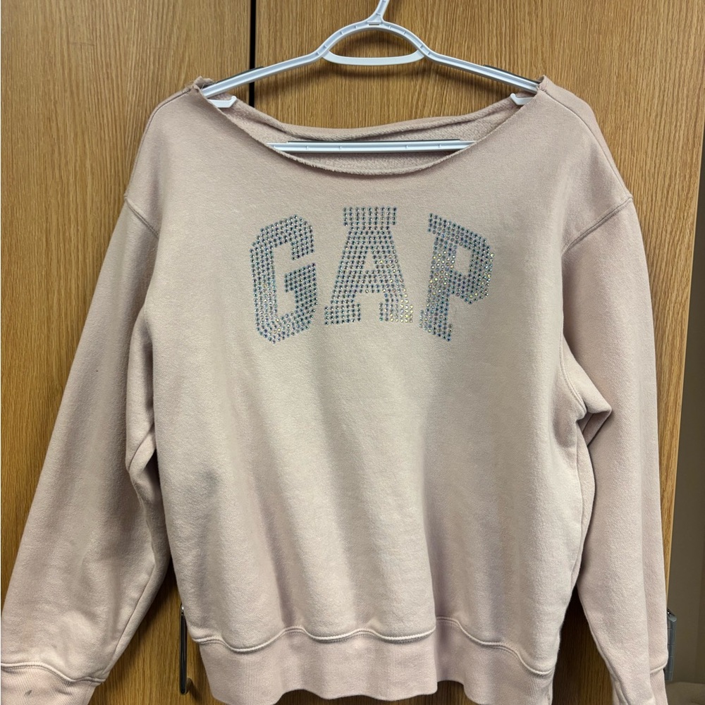 GAP Blush Sweatshirt with Embellished Logo